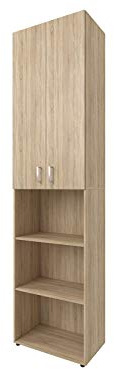 möbelando Kombi Schrank Ordnerschrank Büroschrank Beistellschrank Regal Trio 33 Sonoma/Eiche