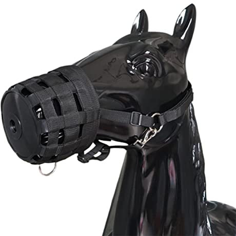 Maulkorb Pferde, bequem, gefüttert, strapazierfähig, Waffel-Nylon, Reitausrüstung mit