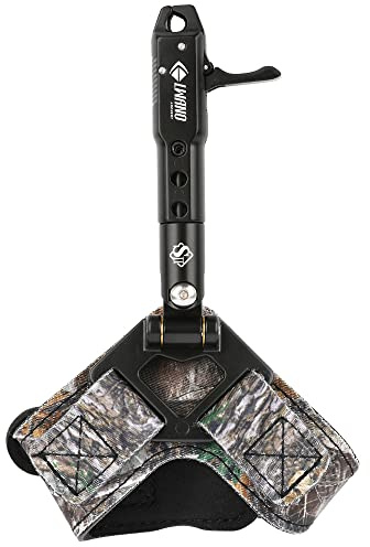 HNZMDY Bogenschießen Compound Bogen Release Aid Bogen Auslösehilfe Einstellbare Handschlaufe Caliper Trigger Spannhilfen Shooting Zubehör (Camo)
