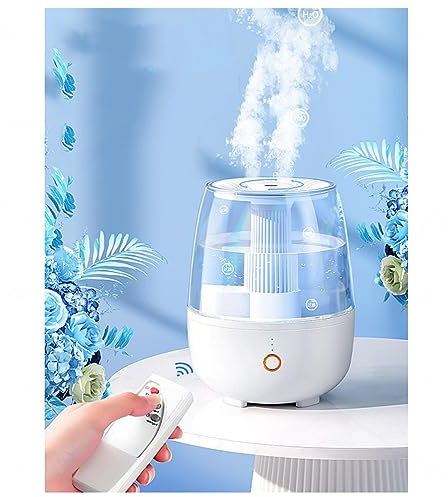 6.8L Humidificateur Plante, Fonctionne Jusqu'à 32 Heures Humidificateur D'Air Silencieux, Avec TéLéCommande Humidificateur Dair Bebe, Pour BéBéS Et Plantes,White