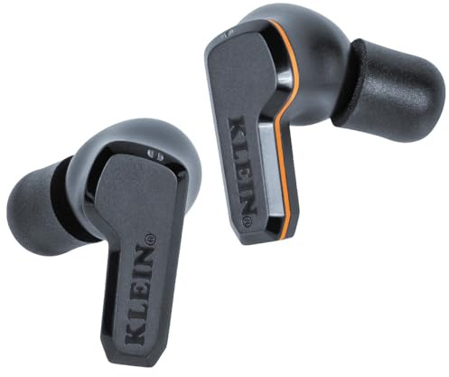 KLEIN TOOLS AESEB2 Elite Bluetooth Earbuds, Real Wireless Earplugs, NRR Hearing Protection 25 DB, 24 Hours Battery Life, Digital LED Display