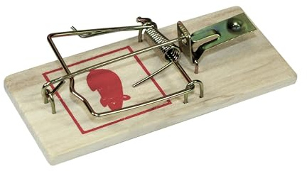 Now Mausefalle Schlagfalle, Klassiche Mäusefallen aus Holz, Wiederverwendbar, sehr hohe Schlagkraft (10 Stück)