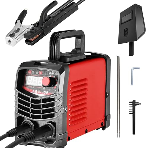220V Schweißgerät 300A ARC, Fülldraht Schweißgerät für 1.6mm bis 3.2mm Schweißdraht, IGBT Inverter Schweißgerät, für Schweißen ohne Schutzgas (A)