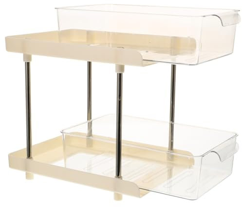 PHENOFICE Countertop Organizer Für Kosmetik Und Gewürze Transparente Doppelschichtige Aufbewahrungslösung Für Badezimmer Und Küche Platzsparend Und Praktisch Für Jeden