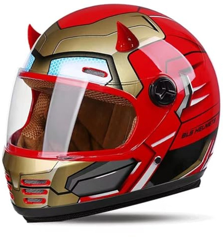 Kids Full Face Motorcycle DOT Approved Helme,Boys Girls Racing Moped Motocross Helmet with Visor,Street Electric Dirt-Bike Scooter Go-Kart ATV Helmet for Youth Child Kid(Red)