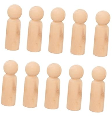 KONTONTY Unvollendete Holzpuppen DIY Bastelset Holzfiguren Für Kreative Heimdekoration Und Bastelprojekte Perfekt Zum Bemalen Und Gestalten Für Und Erwachsene