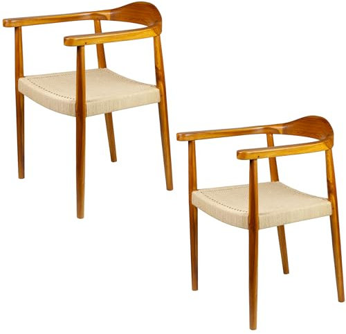Casa Moro trästolar armstöd stolar matsal set om 2