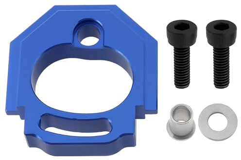 EMSea 1 set blå aluminium justerbart motorfäste med skaftfläns kragskruvar kompatibel med Arrma granit och kompatibel med Typhon Grom 1/18 Monster Truck och SUV (16-30T)