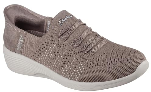Skechers Donna Arya Swiftly Slip-In ALLENATRICE, Dark Taupe Knit, 38.5 EU