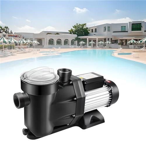 XoTiq Ground Pool Pump, Single Speed Pumps for Above Ground, Swimming Pool Pump with 1500W Powerful Copper Motor, 220V Self-Priming Pump, Apply to Water Circulation in Filtration System 550W