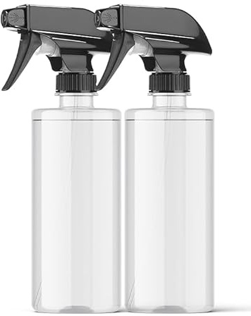 ETSAP (2-pack) 500 ml sprayflaska, genomskinliga, klara tomma vattensprayflaskor, set med vattenvätska för ansikte, hår, trädgård, sanitizer, parfym och mer (2-pack)
