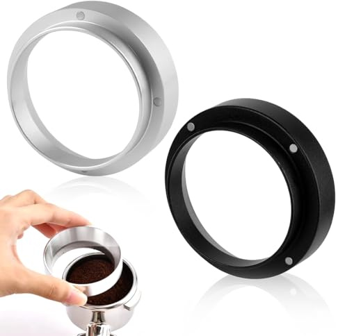 HABNI 2 Pcs Anello Dosatore Per Caffè 51Mm Imbuto Dosatore Magnetico Imbuto In Alluminio Anello Dosatore Per Caffè Per Imbuto Di Riempimento Ciotola Per Infusione Accessori Portafiltro In Polvere