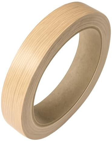 QhgPnt Edging Tape, 2cm Wide 10m Long Walnut Wood Grain Adhesive Furniture Edging Strip, Self-Adhesive Worktop Edge Banding for Kitchen Cabinet, Desk, Wardrobe, DIY Projects