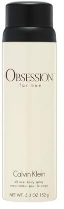Calvin Klein Obsession All Over Body Spray for Men, 5.3 Ounce