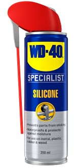 WD-40 Specialist Silicone Spray Lubricant 250ml Can - Versatile All-Weather Protection for Extended Tool Life, Repels Moisture, Dust, and Grime - Smart Straw Applicator Included