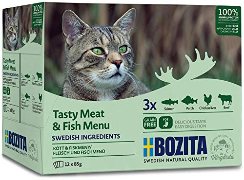 Bozita Häppchen in Gelee Mutlibox Fleisch & Fisch | 12 x 85g