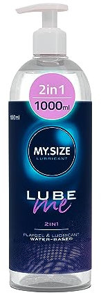 MY.SIZE Lube Me Premium Gel Lubrificante 2in1 1000 ml | Lubrificante inodore | Gel a base d'acqua e per il gioco | Lubrificante per toys e preservativi in lattice