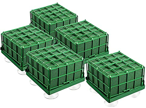 Povxlum Portafiori a Gabbia in Schiuma Floreale da 5 Pezzi con Schiuma Floreale e Ventosa per Centrotavola Matrimonio Composizione Floreale