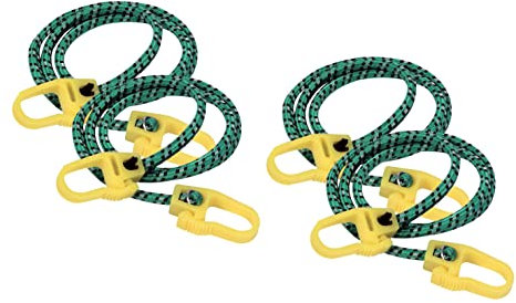 Kippen 1198S2 - Kit Composto da 4 Pezzi di Corda Elastica con Fermo in Plastica. Lunghezza: 150 cm.