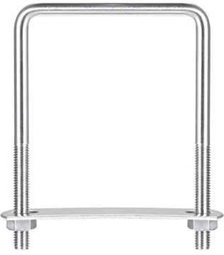 sourcing map 3 Stück U-Bolzen M8 x 83mm x 120mm U-Bügel U-Schrauben Quadratische Bügelschraube 304 Edelstahl mit Mutter Platten Klemmschraube für Dachbox Zaun Auto Abschleppen Befestigung