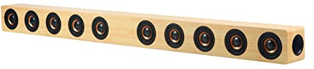 40W Wooden TV SoundBar Bluetooth Speaker Home Theater System 3D Surround Sound Bar Subwoofer A-udio Remote Control Wall Mountable (Color : Yellow wood grain, Size : Medium)
