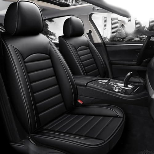 JGQFB Auto Sitzbezüge Sets Für Mercedes W177 A-Class W168 W169 W176 A-Klasse A160 A180 A190 A200 A220 A250, Leder Wasserdicht Innenraum Schonbezüge sitzschoner vorne und hinten,A/Black Style