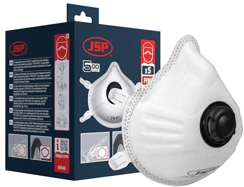 JSP Facciale Filtrante monouso a Coppa FFP3V con valvola - 532 (confezione da 5) - BEK130-002-M00