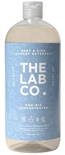 The Lab Co. Non-Bio Concentrated Laundry Detergent | 40 Loads, 1L | Non-Toxic Fragrance | Soothing Linen. Chamomile & White Rose Scent | Plant-Based, Vegan, Cruelty-Free, Sensitive Skin Safe