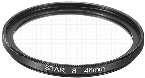 sourcing map 46mm Star Lens Filter, Starburst Lens Filter 8 Points Star Camera Lens Filter for Night Scenery Glassworks