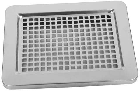 MAGICLULU Posacenere Per Cestino Esterno in Acciaio Resistente 30x24 Cm Coperchio a Griglia, Coperchio Per Bidone Della Spazzatura Pubblico, Accessorio Per Hotel e Aree Fumatori