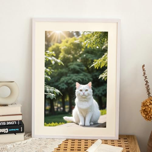 Stfery Fotorahmen 30x21 Weiß Bilderrahmen für Jedes Foto, Wand, Vertikal