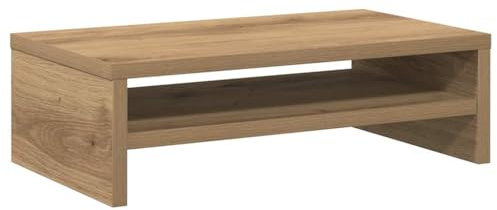 vidaXL Support de Moniteur chêne Artisanal 42x24x13 cm Bois ingénierie, Support d'ordinateur, Support de Clavier, Support de Moniteur d'ordinateur de Bureau