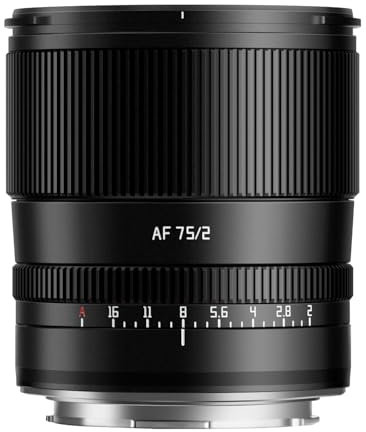 TTArtisan AF 75mm F2 Obiettivo, Full Frame, autofocus STM leggero per ritratti L-Mount S1 S1R S1RII S1H S5 S5M2 S5M2X S9 SL SL2 SL2-S SL3 T TL TL2 CL FP FPL BF ecc.