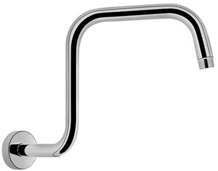 Soporte de ducha de 13 pulgadas con montaje en techo, extensión de cabezal de ducha, Brazo de ducha de lluvia, accesorios adaptadores de cabezal de rociador de baño Para Baño(Silver)