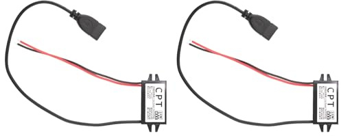 Boerunid 2X Car Power Converter DC 12V to 5V 3A Voltage Converter with Single USB Adapter Connectors for Phone Charging Car Audio