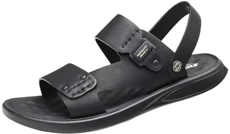 Sport- Och Utomhussandaler Med Öppen Tå, Justerbart Hålfotsstöd För Utomhusbruk Slip-on-sandaler I Läder Vandringssandaler För Män, Sommarskor Med Halkfria Bekväma Strandskor, För Resor