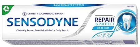 Sensodyne Repair & Protect Toothpaste Cool Mint 75ml, Toothpaste for Daily use to Restore Sensitive Teeth, Pack of 5