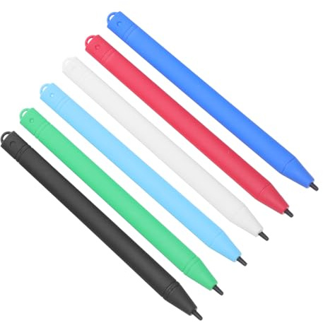 6 Pezzi Penna per Tavoletta Lcd da Disegno Colorati in Plastico | Impugnatura Comoda, Bordi Lisci, Struttura Resistente, per Bambini, Tavoletta da Disegno Lcd, Assortito