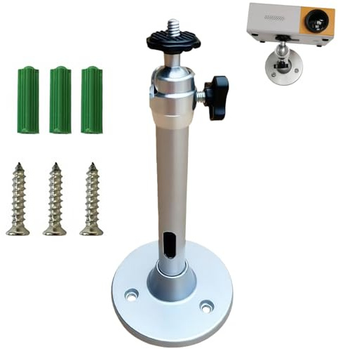 Soporte Universal para Proyector de Techo y Pared 360°Giro y 90°,Base para Mini Proyector,Cámara Digital,Videocámara y Cámaras DVR