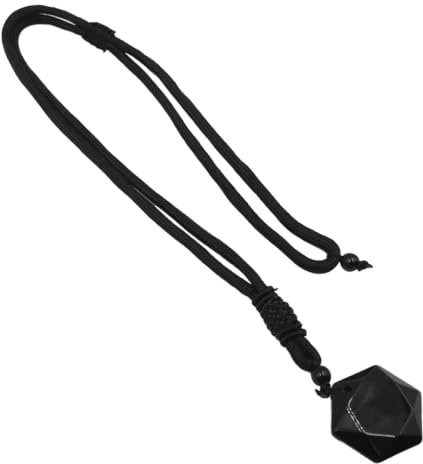 SYLEN Unisex Black Obsidian Hexagram Necklace Star David Healing Amulet Jewelry