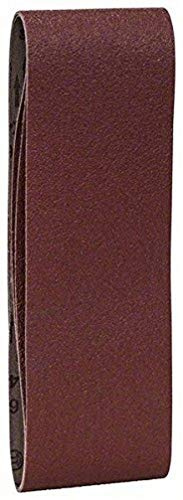 Bosch Accessories 2609256211 Bandes abrasives pour Ponceuses à bande Qualité rouge 75 x 508 Grain 60 Lot de 3 feuilles