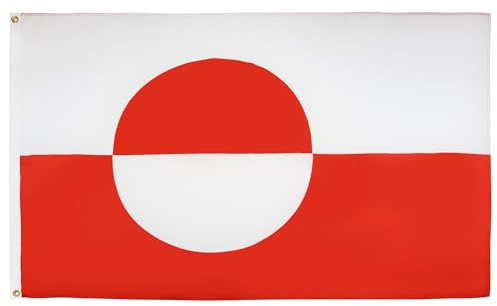 AZ FLAG Bandera Groenlandia 90x60 cm Danesa Poliéster 100D 2 Ojales