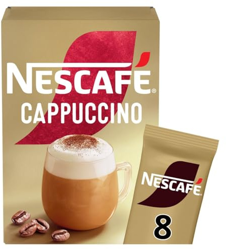 Nescafé Gold Cappuccino, 8 Sachets, 136g (Pack of 6, Total 48 sachets)