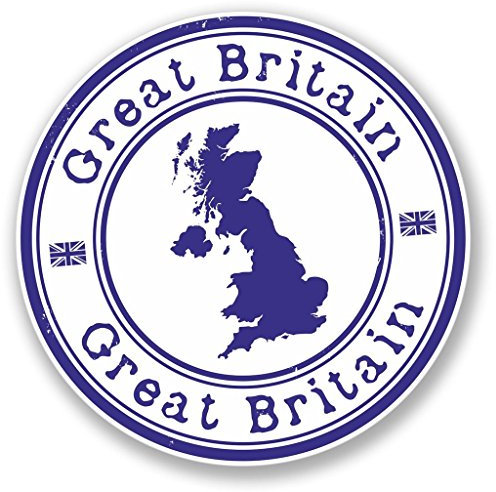 2 x 30cm/300mm GB Great Britain UK Vinyl Sticker Decal Laptop Travel Luggage Car iPad Sign Fun #4154