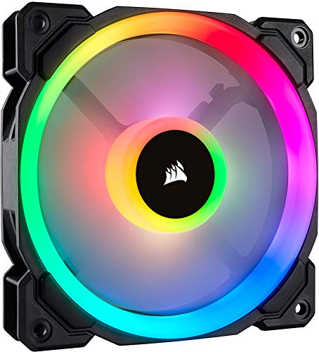 Corsair LL120 RGB 120mm Dual Light Loop PWM RGB Fan - Single Fan - Black