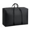 AURMOO 120L Aufbewahrungstasche für Kleidung, Oxford-Stoff Organisator-Beutel, Belastbare Aufbewahrungstasche Tragetasche, Faltbare Unterbett Kleiderschrank(L90xW26xH46cm, Schwarz, 2Pcs)
