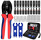 Solar Crimpzange Werkzeug Set für 2.5/4/6mm² PV Kabel,10 Paar Kabelstecker, 10 Paar Männlich/Weiblich Stecker, 1x Crimpzange, 2xSchraubenschlüssel für Solarstecker Kabel Anschluss