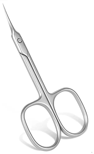 LATRAT Ciseaux à cuticules, Ciseaux à cuticules professionnels, Extra Tranchant, Extra Fine, Acier Inoxydable, pour Peaux Mortes, Cuticules, Sourcils, Cils