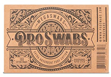 Proswabs Megaswabs biologisch abbaubare Wattestäbchen, 100 Stück