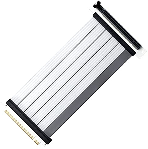 Cooler Master MasterAccessory Riser Cable PCIe 3.0 x16 Ver. 2 - blindage ondes électromagnétiques, câble TPE ultra-flexible, connexions PCI renforcées, connecteurs pin or, boitier ABS solide - 200mm